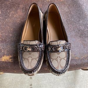 Coach print loafers